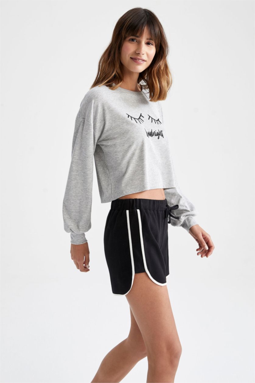 Kadın Gri Melanj 2'li Takım