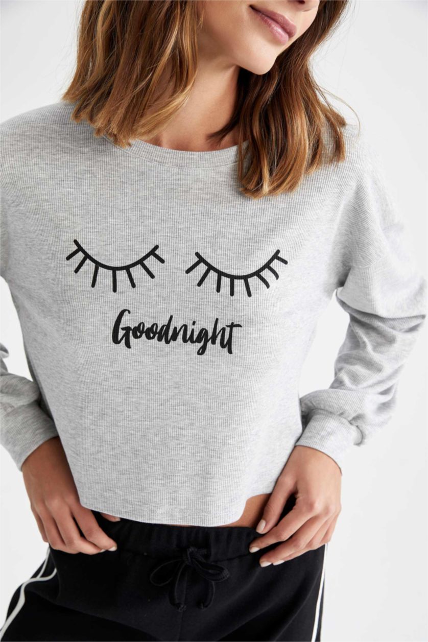 Kadın Gri Melanj 2'li Takım