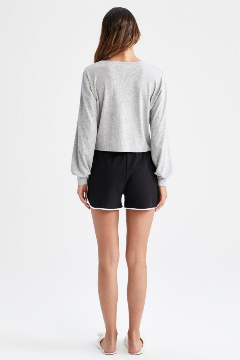 Kadın Gri Melanj 2'li Takım