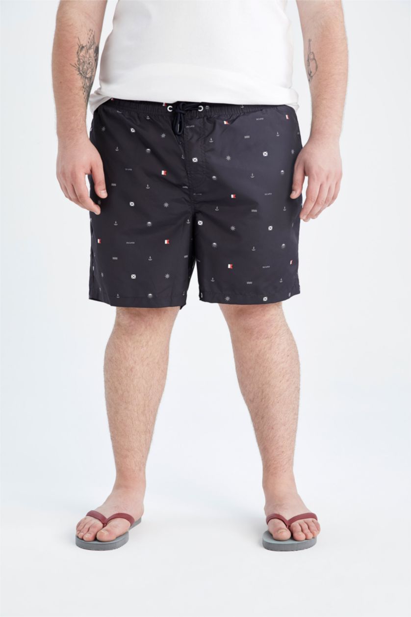 Erkek Lacivert Regular Fıt Diz Üstü