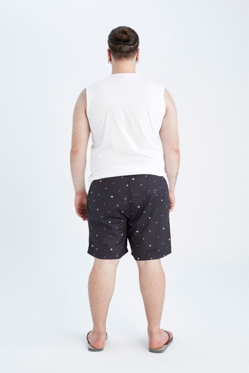 Erkek Lacivert Regular Fıt Diz Üstü