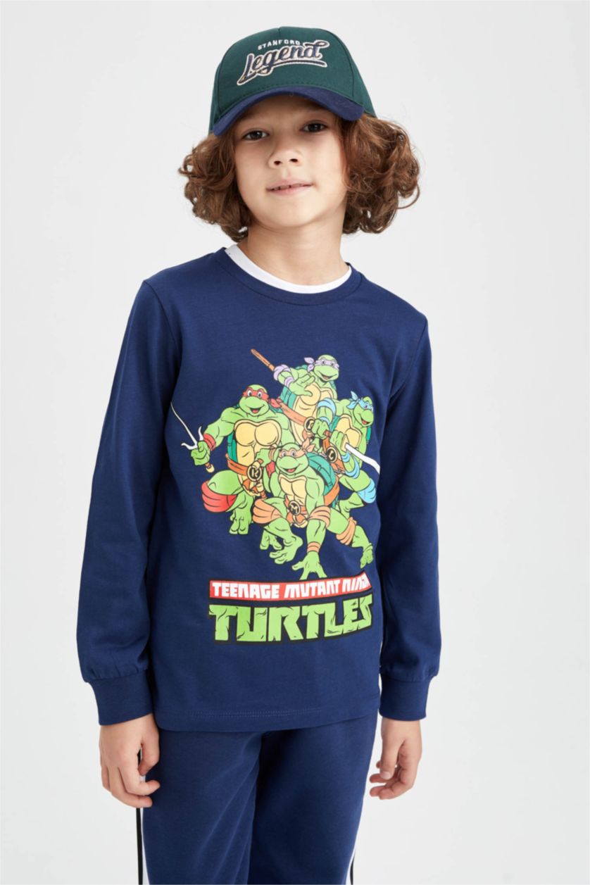 Мальчики и подростки Синий Кофта Ninja Turtles с круглым вырезом для мальчиков