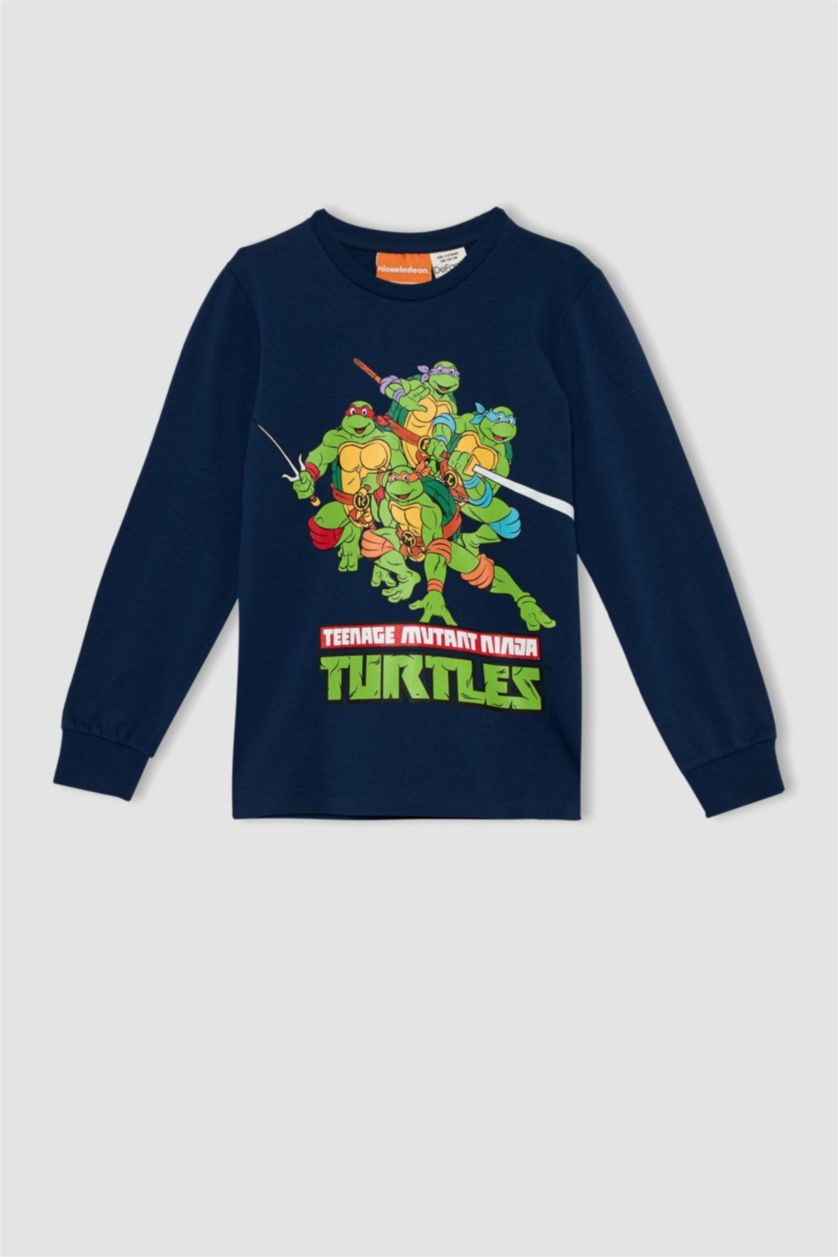 Мальчики и подростки Синий Кофта Ninja Turtles с круглым вырезом для мальчиков