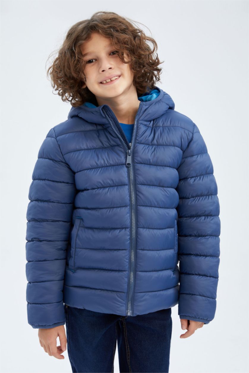 BOYS & TEENS Petrol Boy Water Repellent Hooded Puffer Jacket