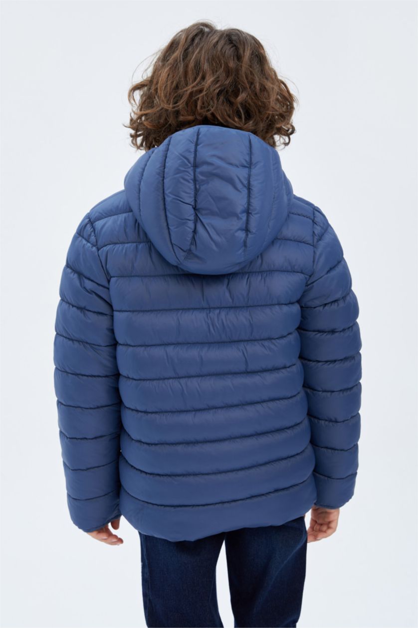 BOYS & TEENS Petrol Boy Water Repellent Hooded Puffer Jacket