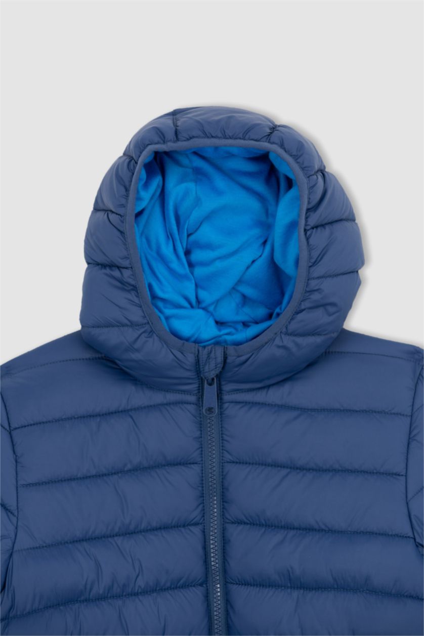 BOYS & TEENS Petrol Boy Water Repellent Hooded Puffer Jacket