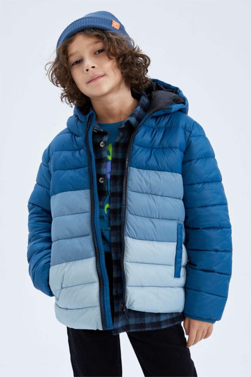 GARÇONS Vert Doudoune Imperméable à Capuche Pour Garçon