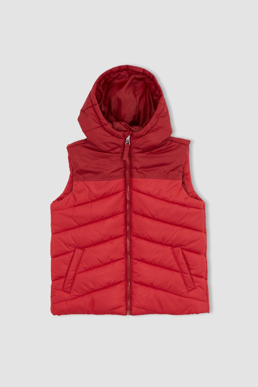 BOYS & TEENS Bordeaux Boy Water Repellent Hooded Vest