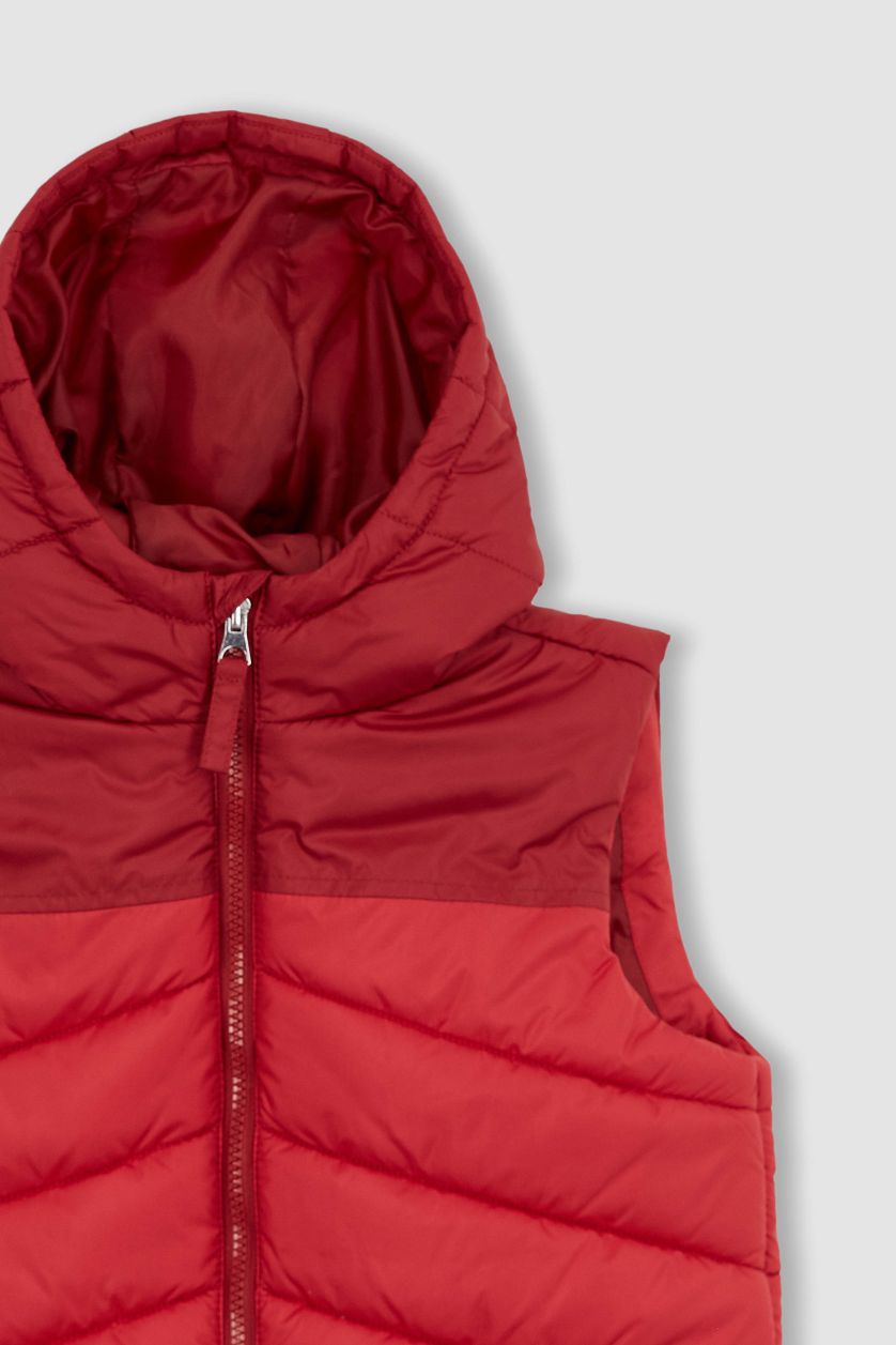 BOYS & TEENS Bordeaux Boy Water Repellent Hooded Vest