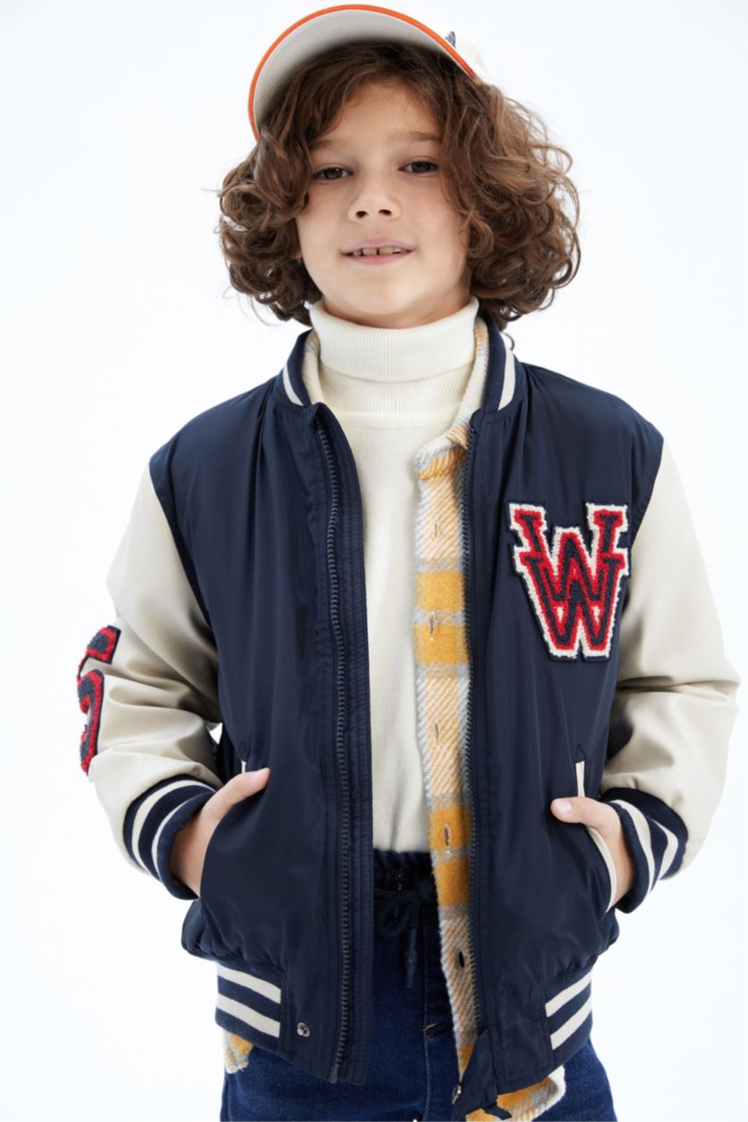 Мальчики и подростки Синий Бомбер для мальчиков