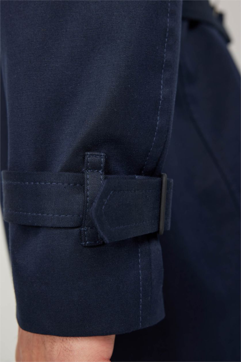 Erkek Lacivert Düğmeli Parka