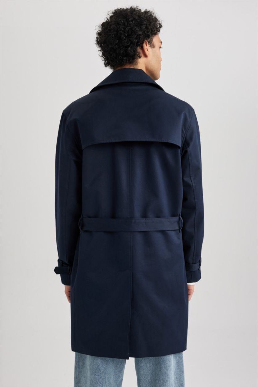 Erkek Lacivert Düğmeli Parka