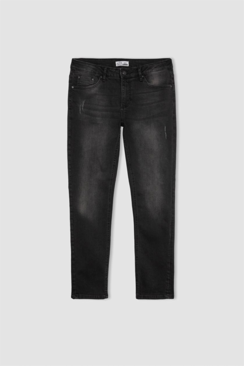 Мужчины Черный Джинсы Carlo Skinny Fit со средней талией