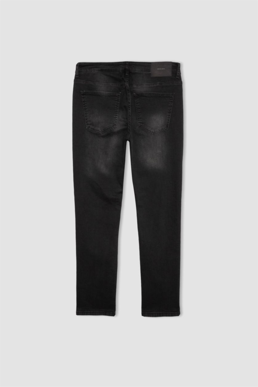 Мужчины Черный Джинсы Carlo Skinny Fit со средней талией