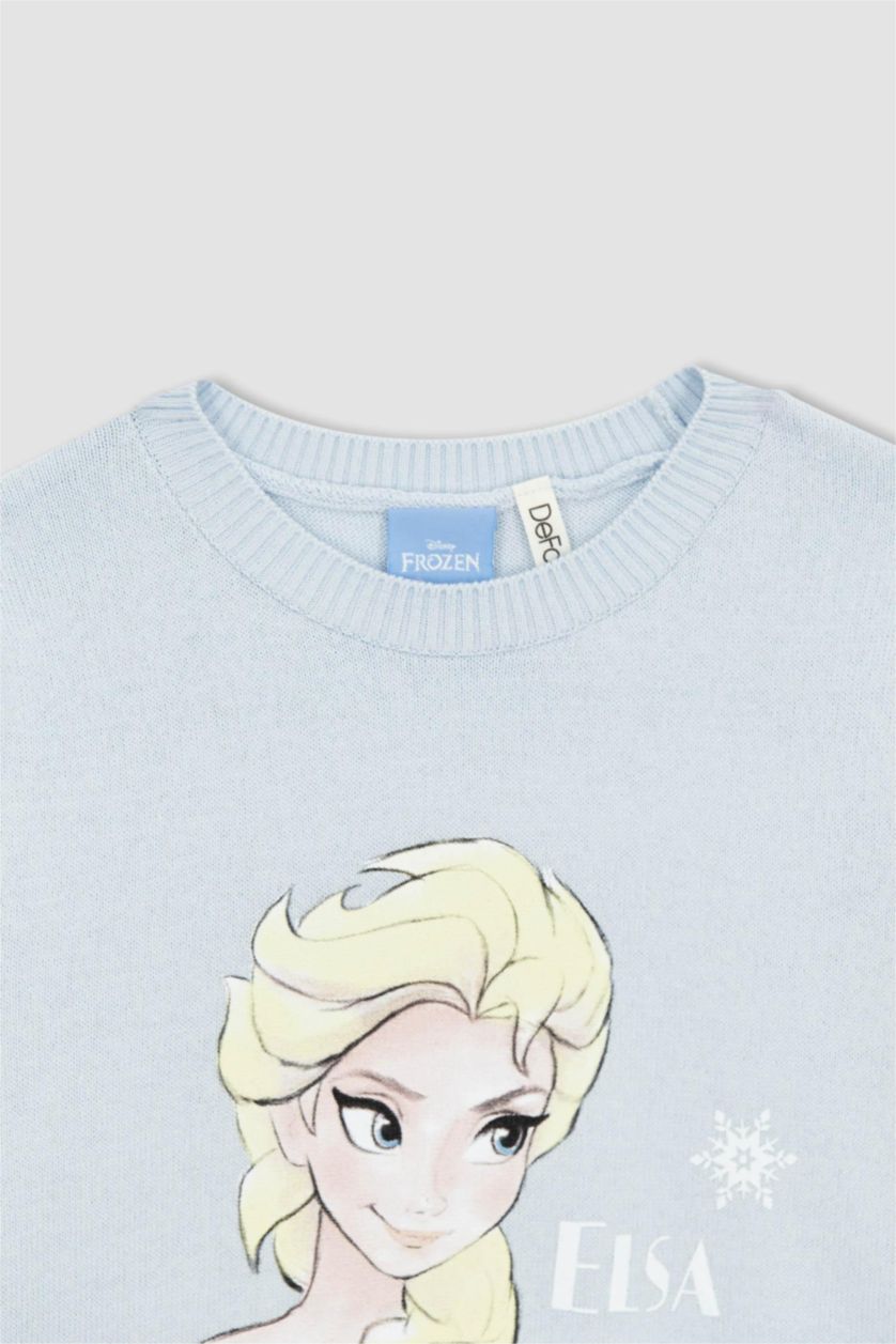 GIRLS & TEENS Light Blue Girl Regular Fit Frozen Licensed Crew Neck Pullover