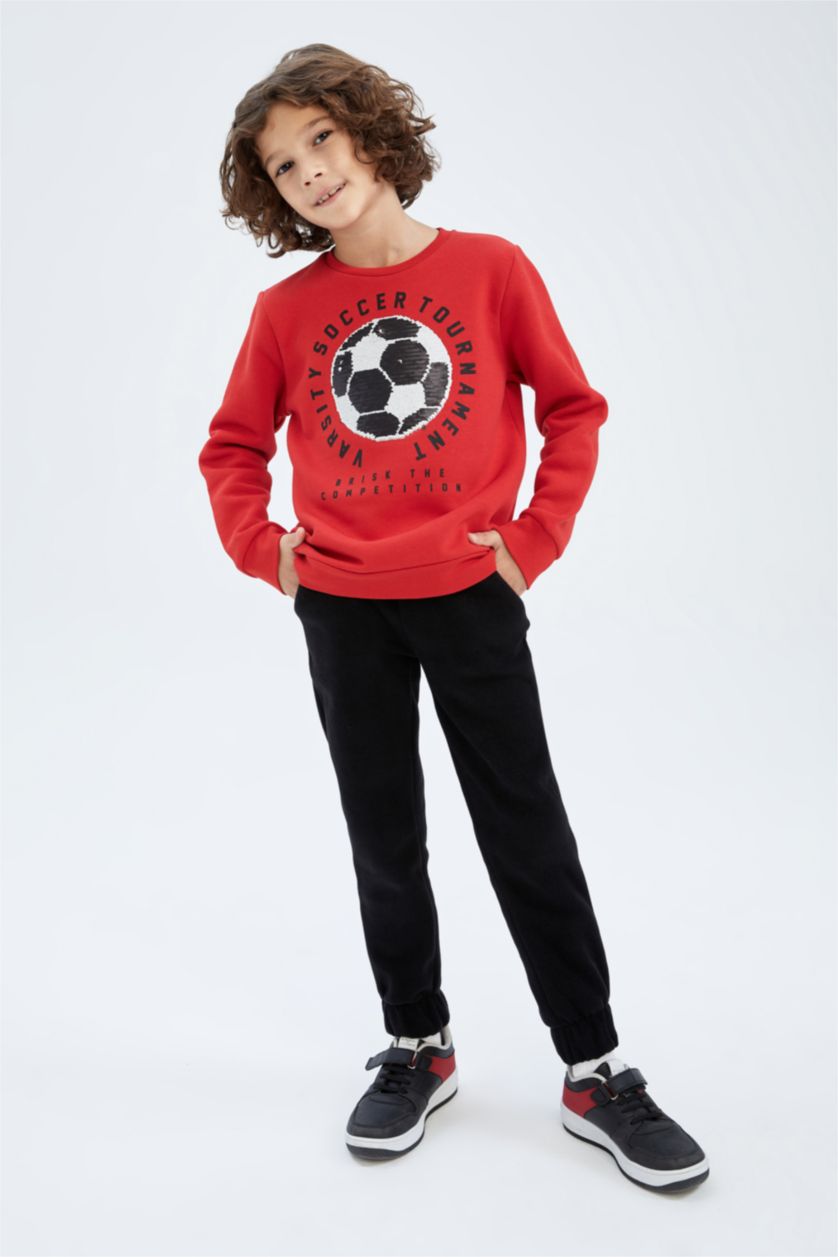 Erkek Çocuk - Genç Erkek Siyah Erkek Çocuk Polar Eşofman Altı