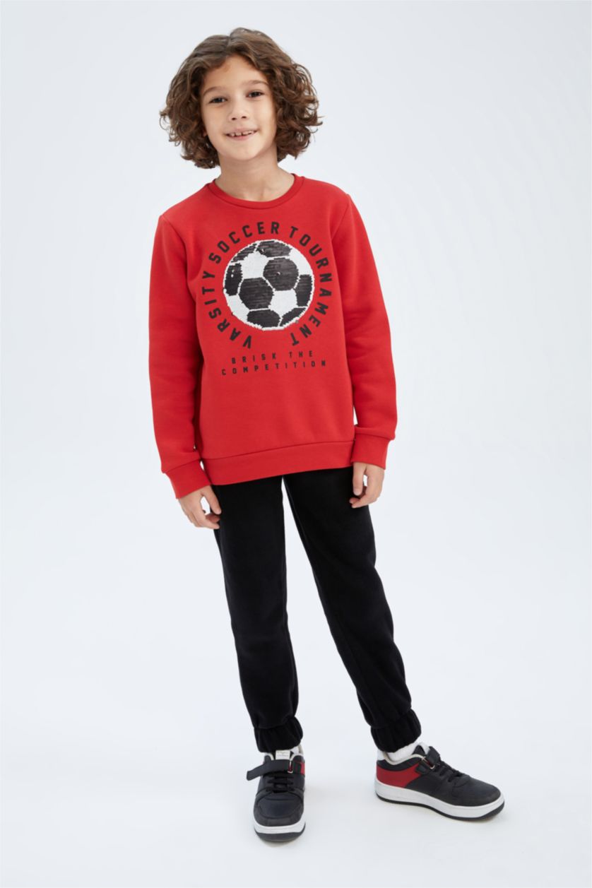 Erkek Çocuk - Genç Erkek Siyah Erkek Çocuk Polar Eşofman Altı