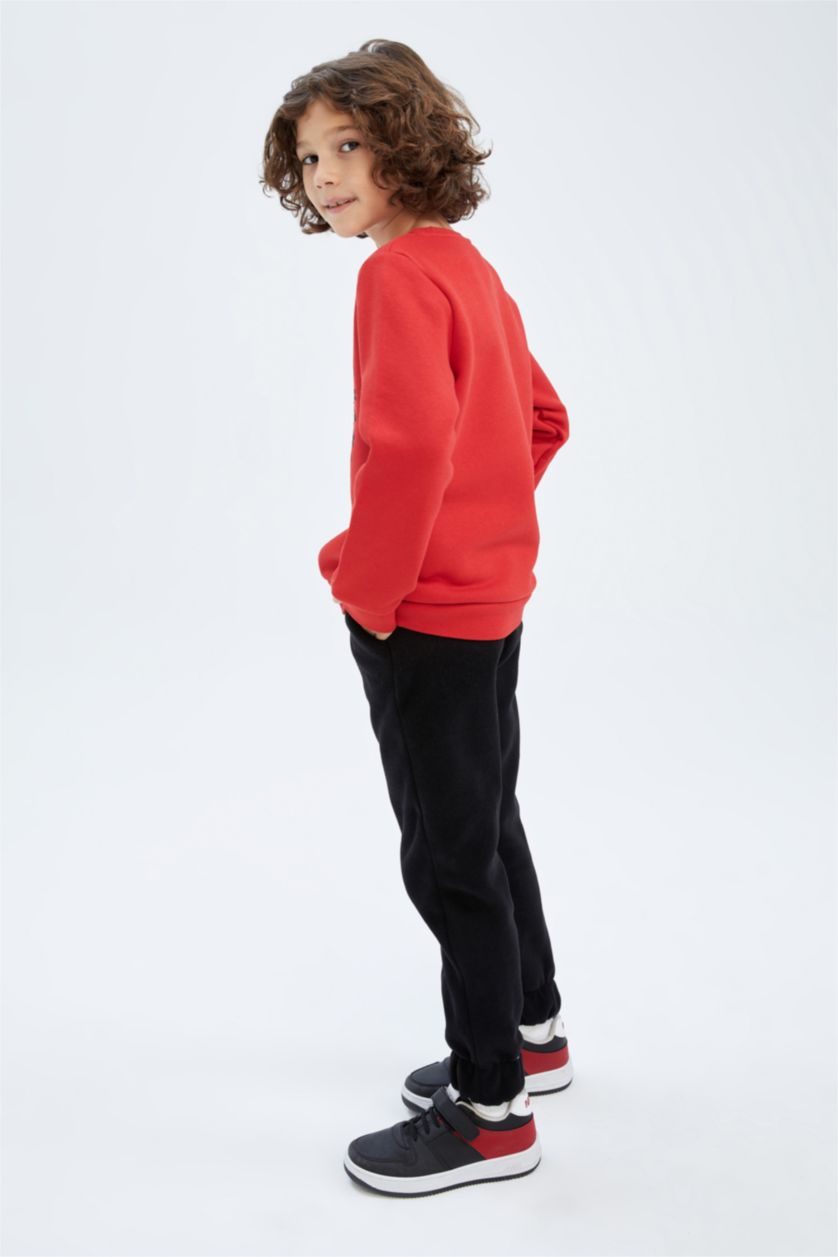 Erkek Çocuk - Genç Erkek Siyah Erkek Çocuk Polar Eşofman Altı