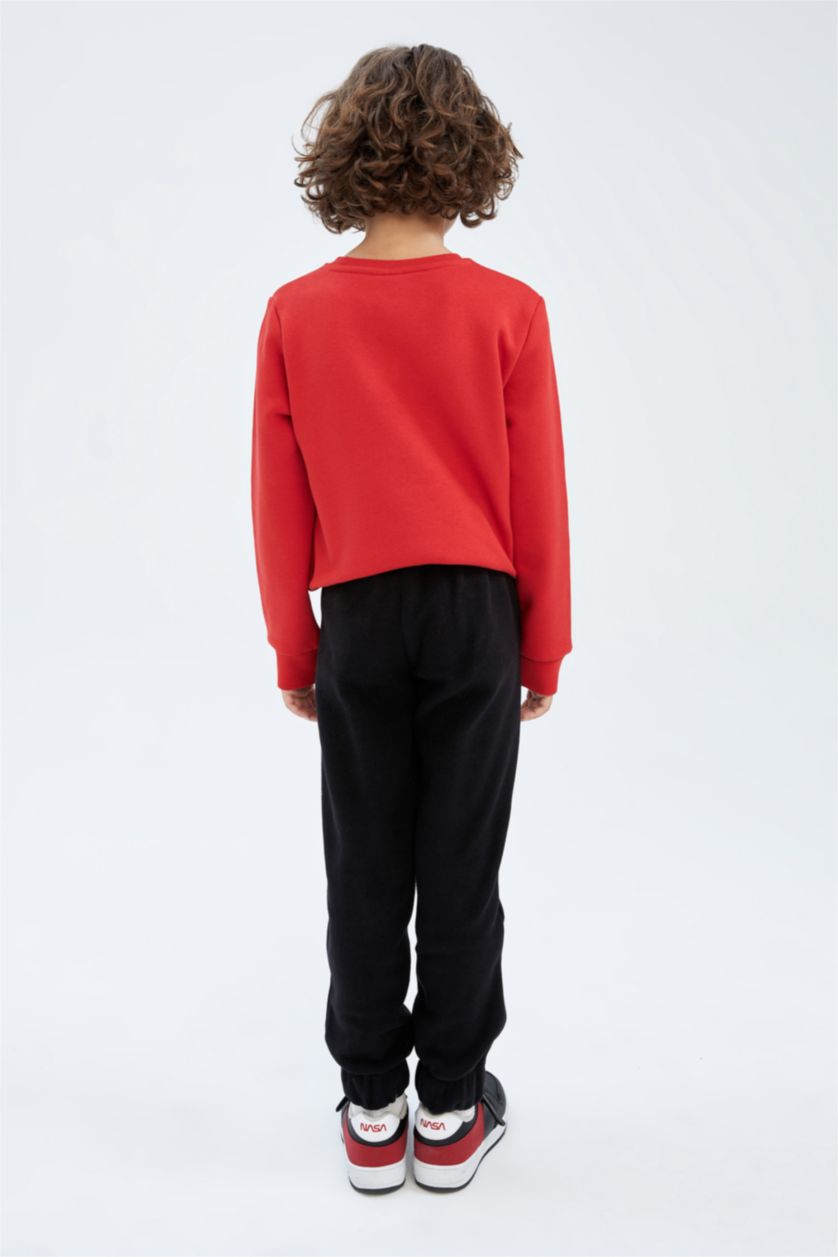 Erkek Çocuk - Genç Erkek Siyah Erkek Çocuk Polar Eşofman Altı