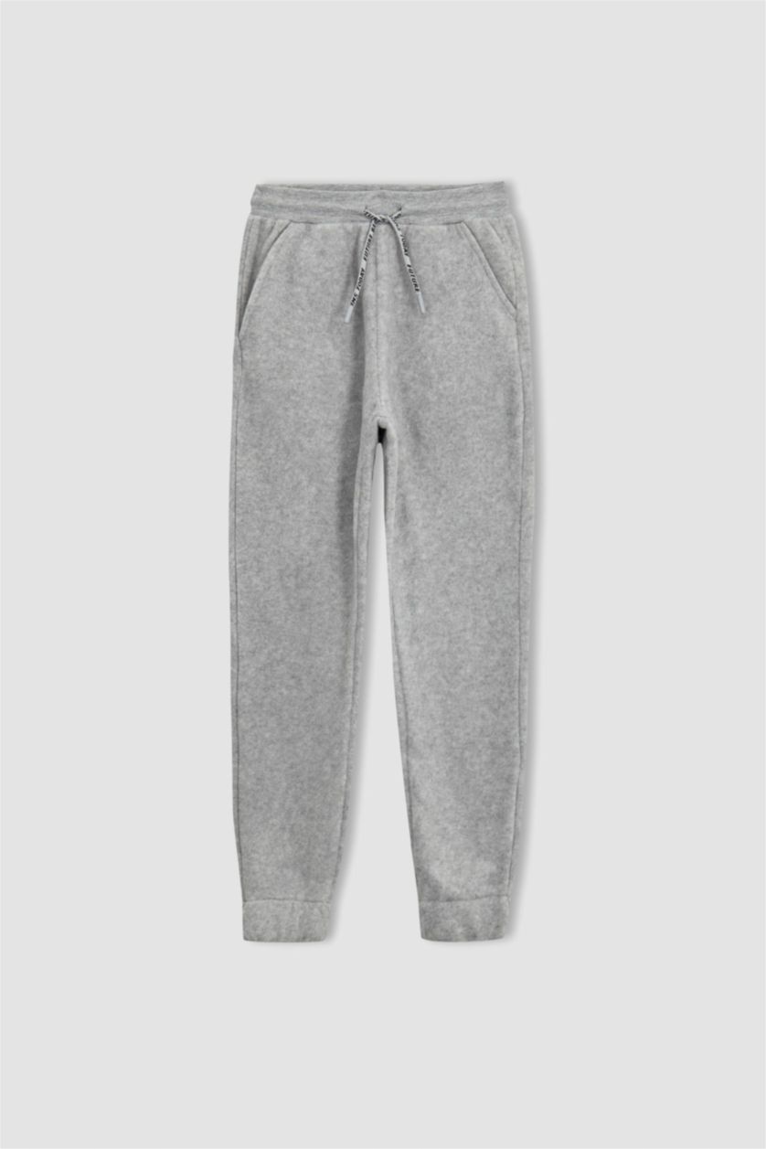 أولادي ميلانج رمادي بنطلون سويت بانتس ولادي قطيفة بقصة عادية