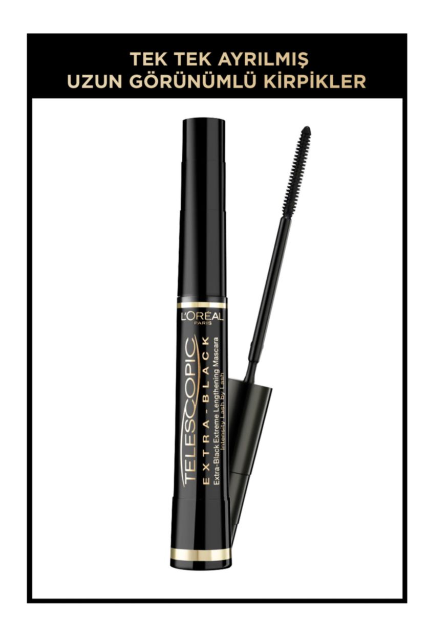 Kadın Siyah Kadın L'Oréal Paris Maskara Maskara Lpmu  Telescopıc Black Carbon