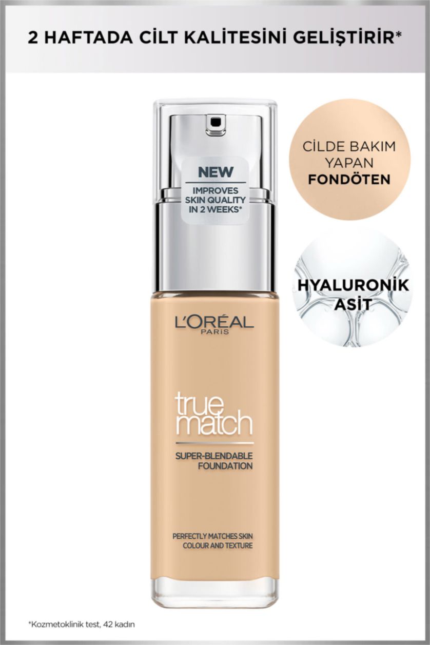 Kadın Beyaz Kadın L'Oréal Paris Fondöten True Match Fdt 1.5.N Lin/Linen