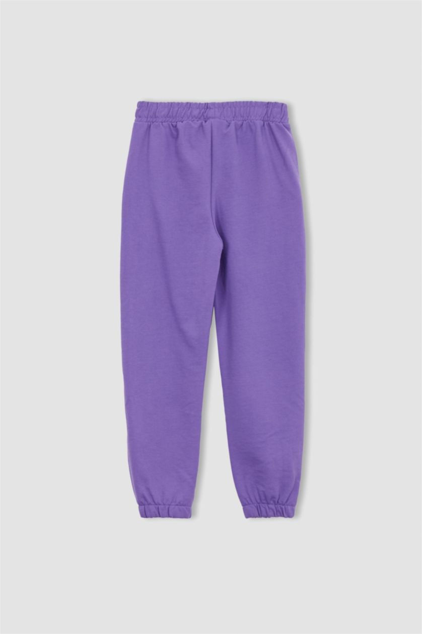 بناتي بنفسجي بنطلون سويت بانتس بناتي بحافة مطاطي