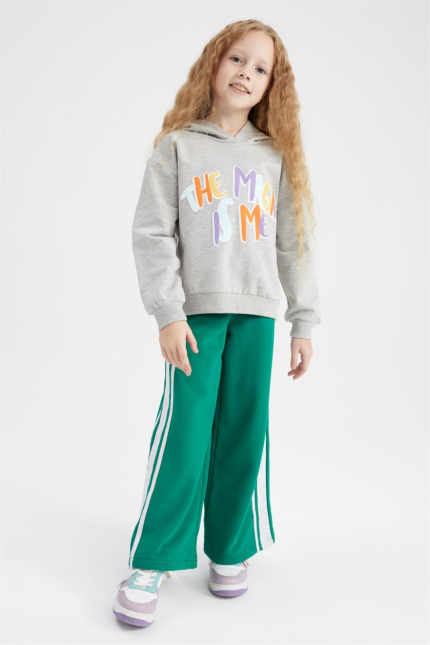 FILLES Vert Pantalon De Jogging Large Fille