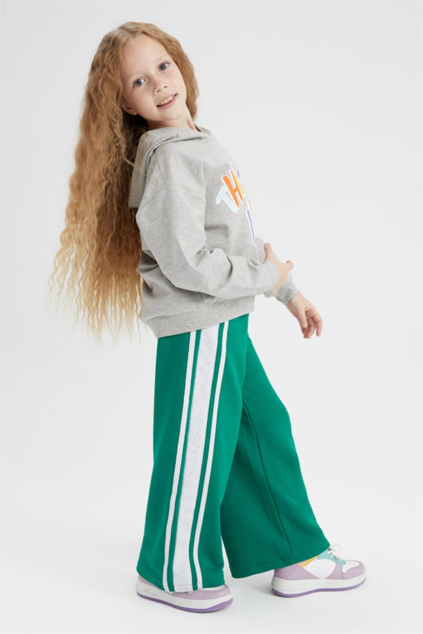 FILLES Vert Pantalon De Jogging Large Fille