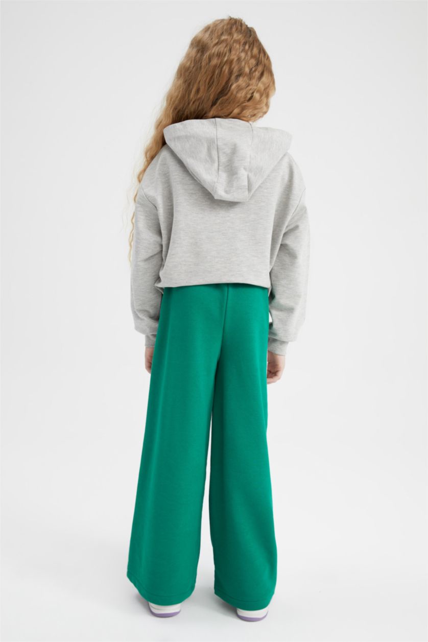 FILLES Vert Pantalon De Jogging Large Fille