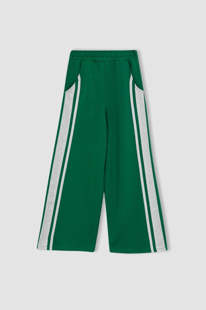 FILLES Vert Pantalon De Jogging Large Fille