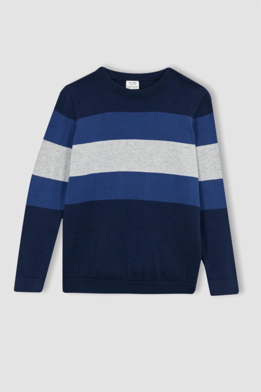BOYS & TEENS NAVY Boy Regular Fit Crew Neck Pullover