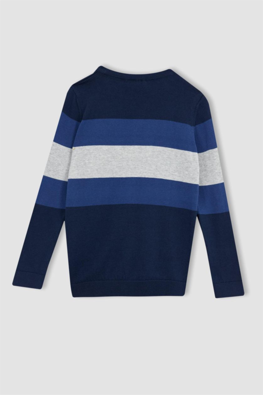 BOYS & TEENS NAVY Boy Regular Fit Crew Neck Pullover
