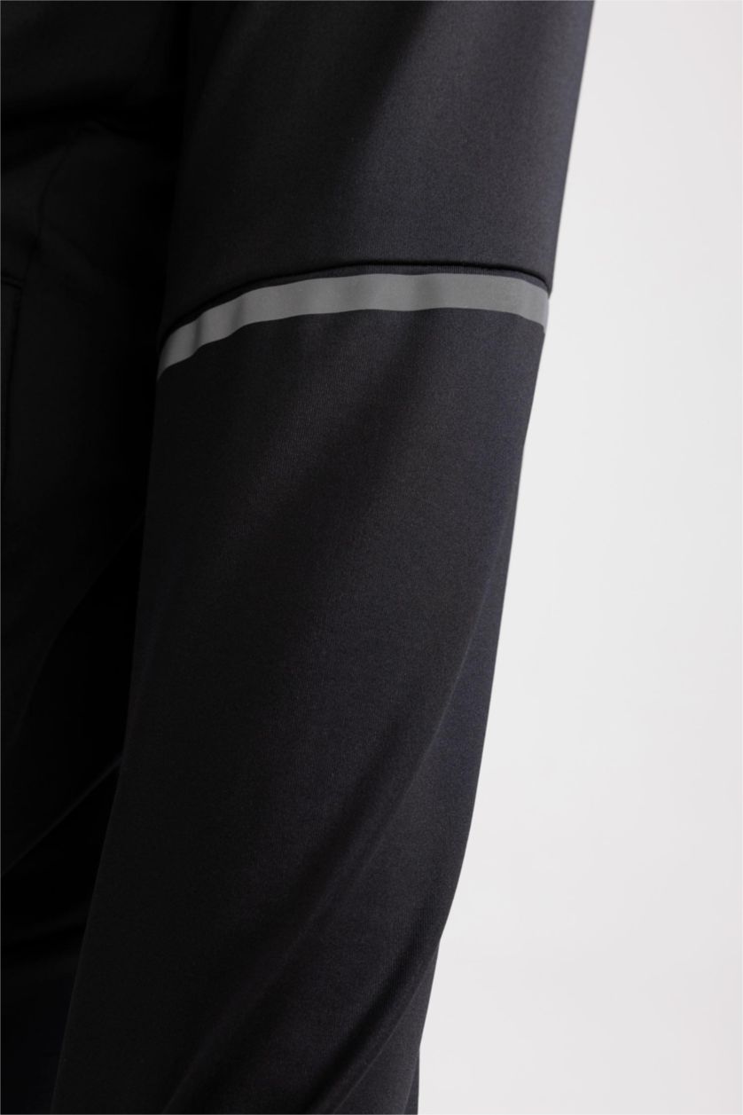 MAN Black Slim Fit Scuba Fabric Cardigan