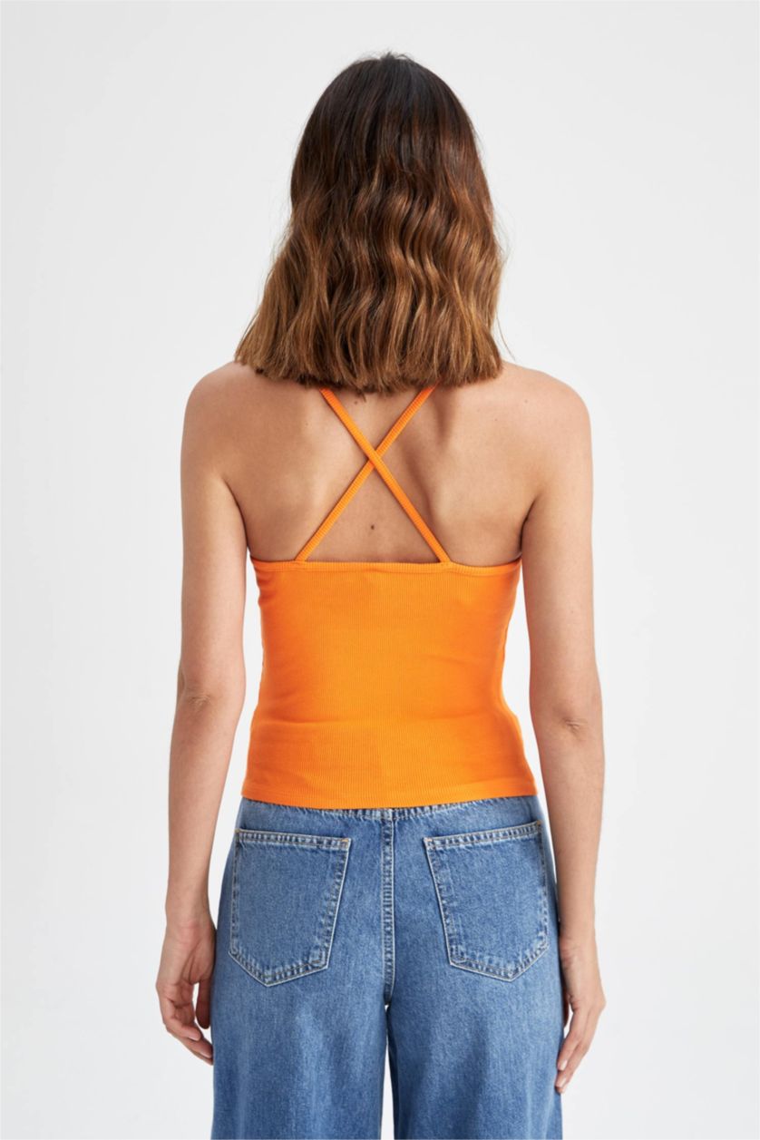 FEMME Orange Coupe slim raccourcie