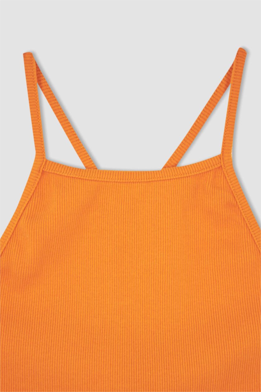 FEMME Orange Coupe slim raccourcie