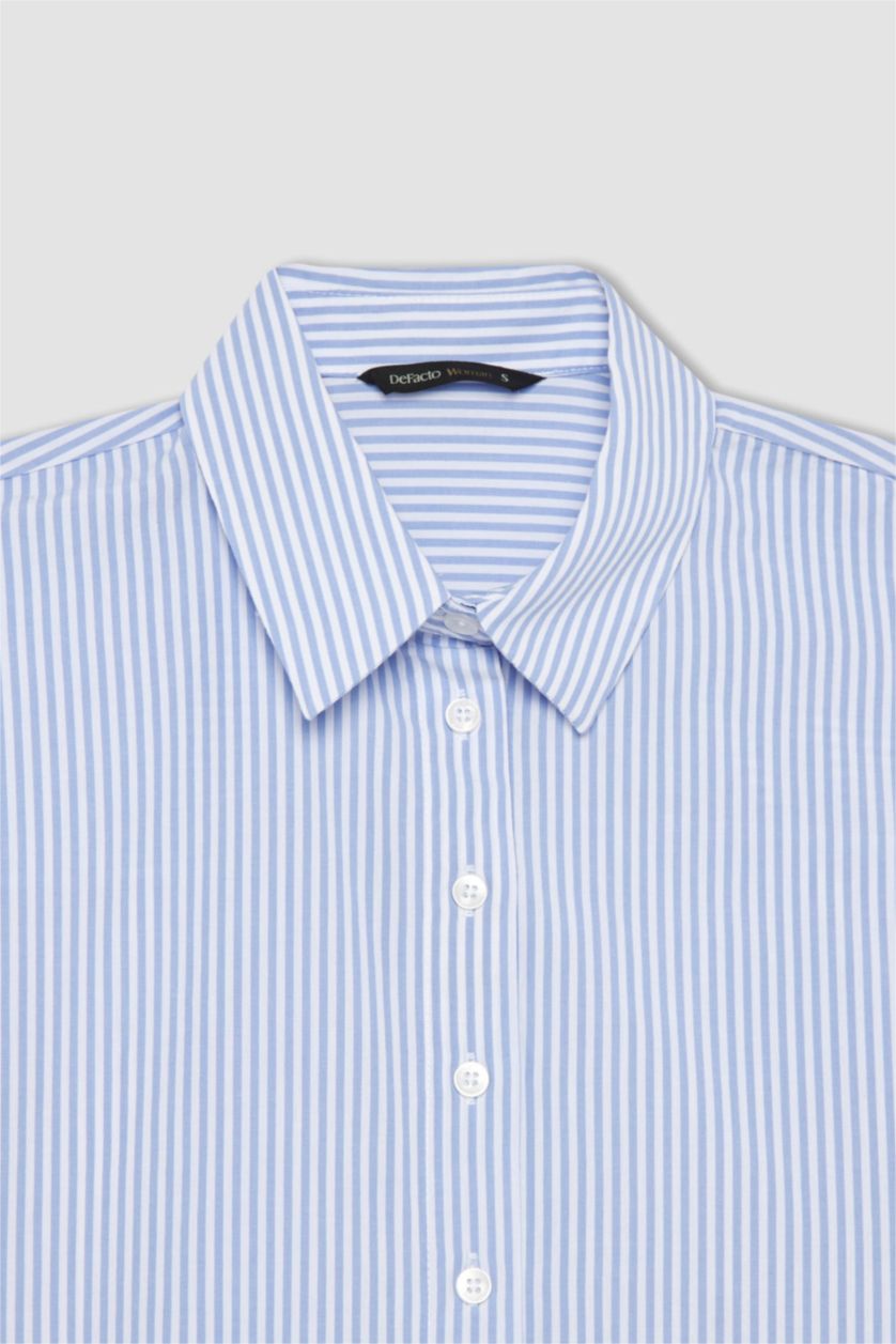 FEMME Bleu Chemises à manches longues Popeline Col De Chemise