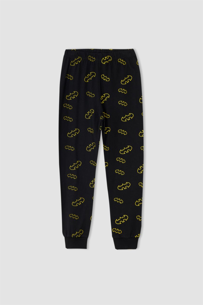 BOYS & TEENS Black Boy Batman Licensed Regular Fit Long Sleeve Pajamas Set