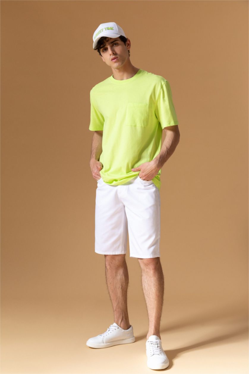MAN Light Green Regular Fit Short Sleeve T-Shirt