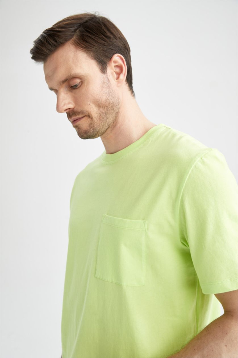 MAN Light Green Regular Fit Short Sleeve T-Shirt