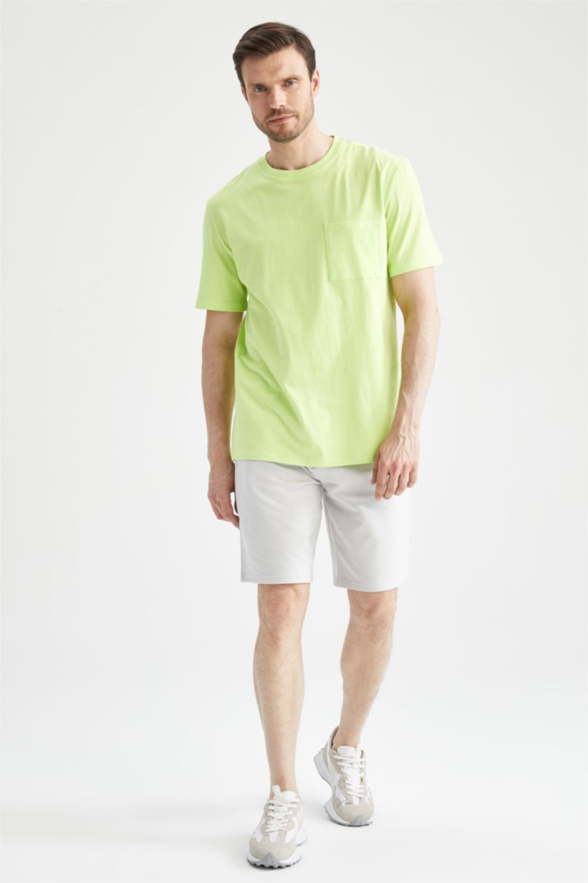 MAN Light Green Regular Fit Short Sleeve T-Shirt