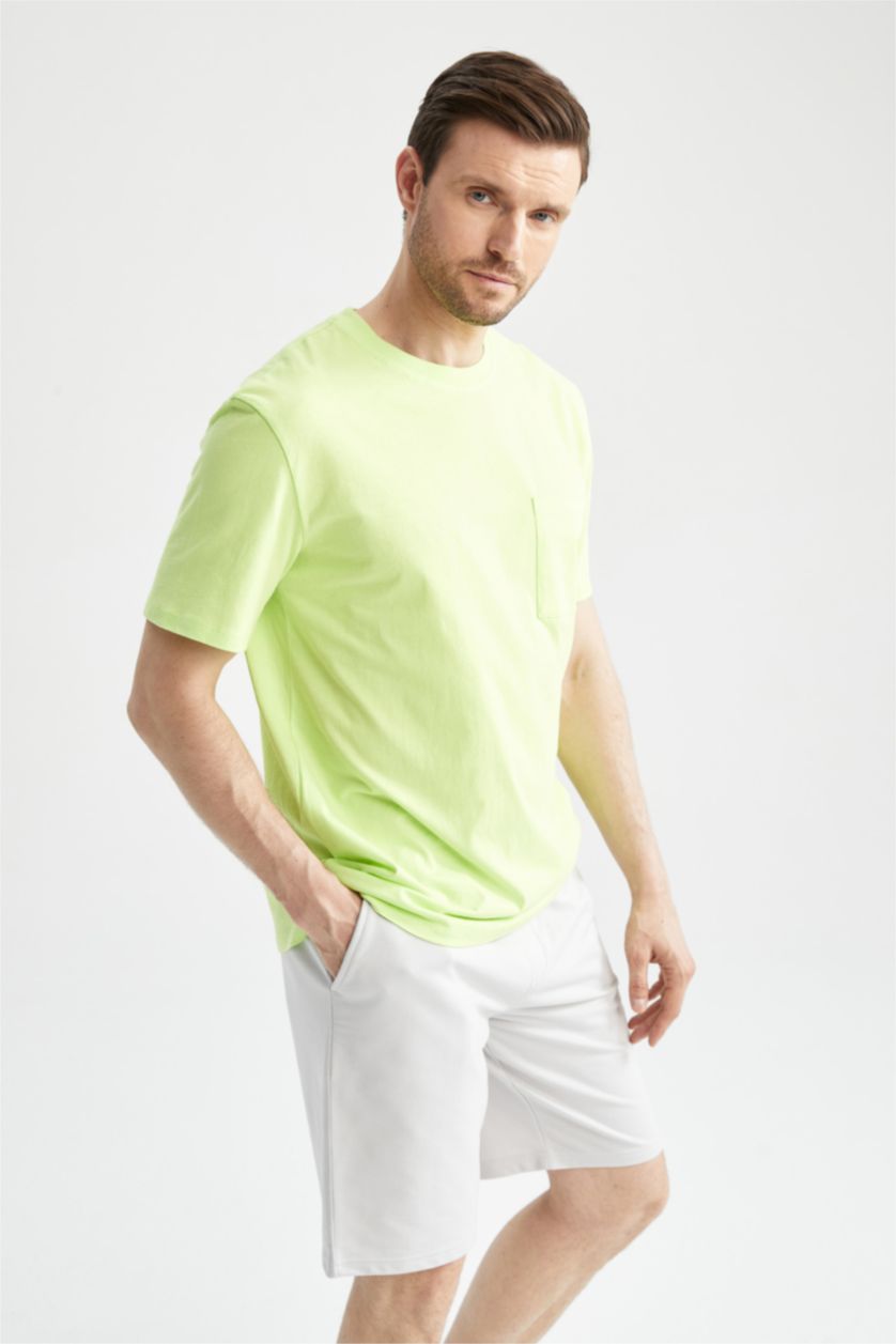 MAN Light Green Regular Fit Short Sleeve T-Shirt