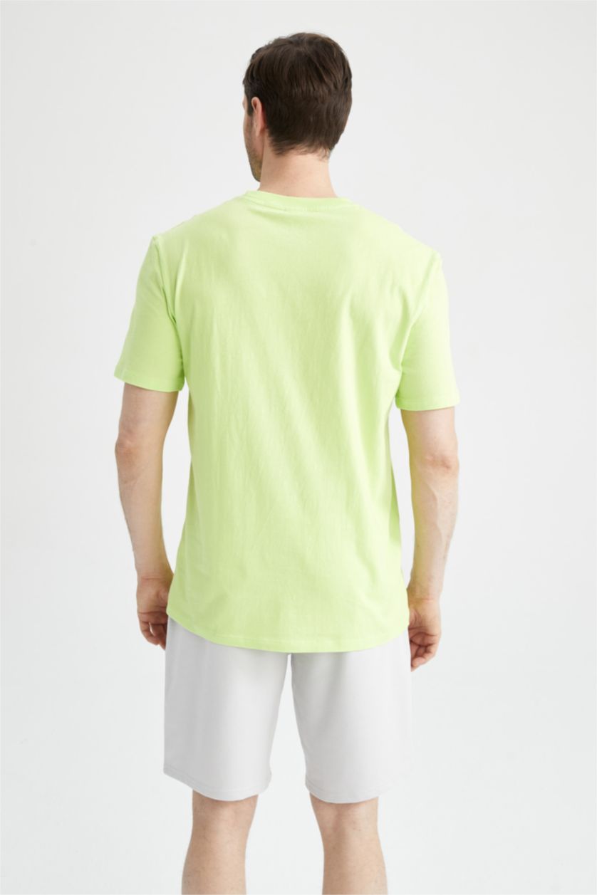 MAN Light Green Regular Fit Short Sleeve T-Shirt