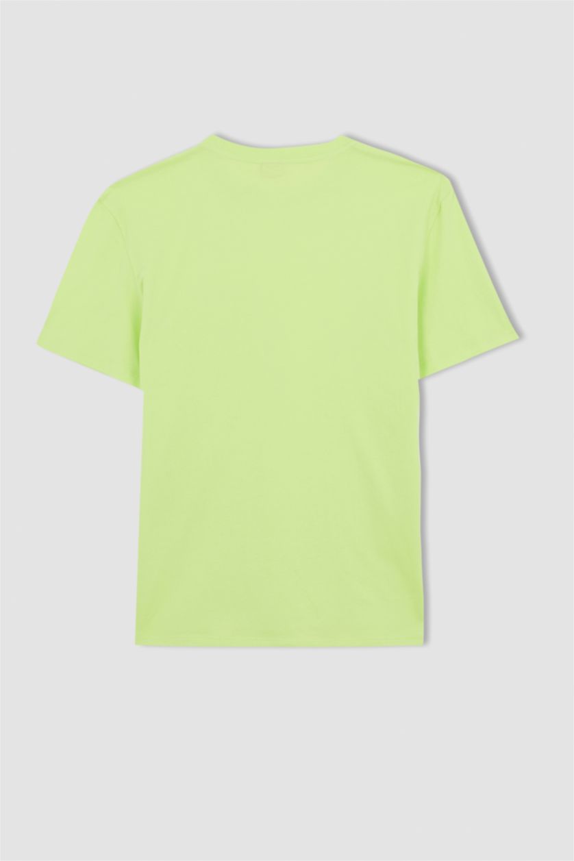 MAN Light Green Regular Fit Short Sleeve T-Shirt