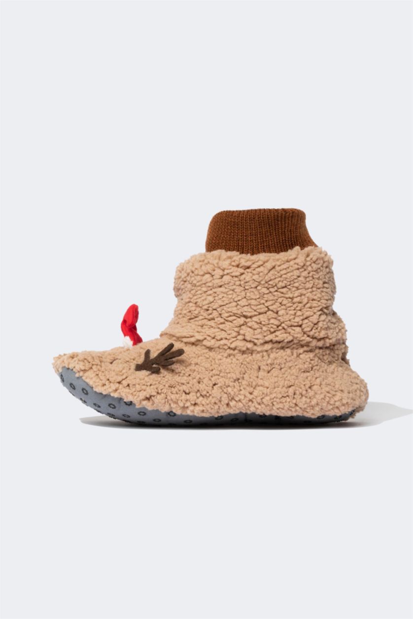 Woman Brown Women Fall in Love Slip On Home Slippers