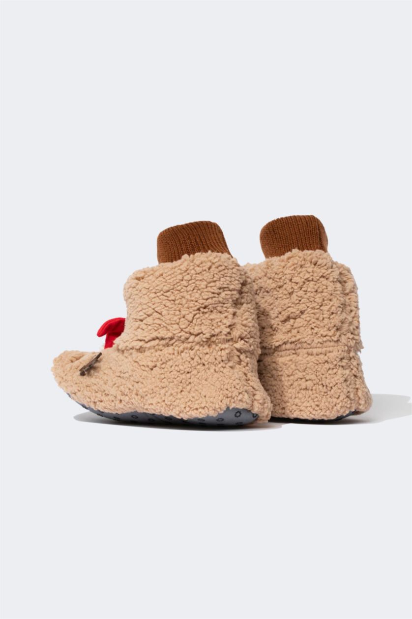 Woman Brown Women Fall in Love Slip On Home Slippers
