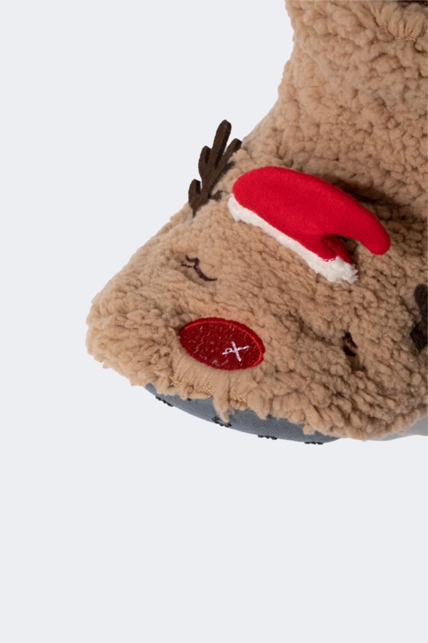 Woman Brown Women Fall in Love Slip On Home Slippers