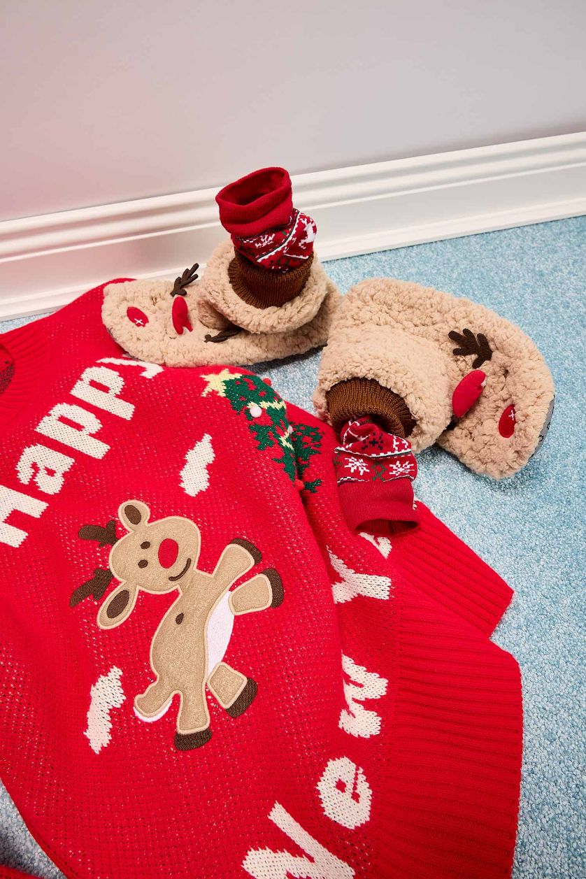 Woman Brown Women Fall in Love Slip On Home Slippers