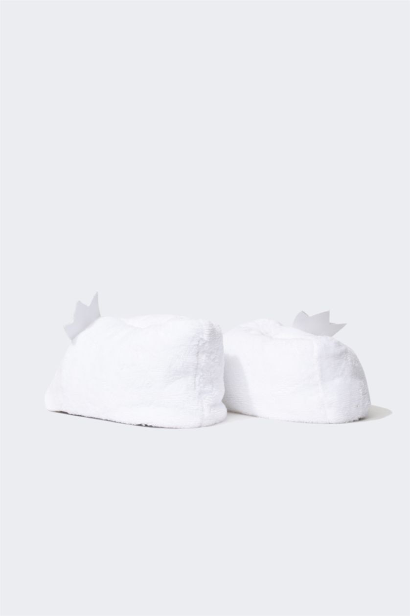 Kadın Kırık Beyaz Kadın Fall in Love Kedi Figürlü Panduf