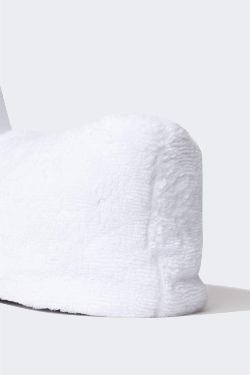 Kadın Kırık Beyaz Kadın Fall in Love Kedi Figürlü Panduf